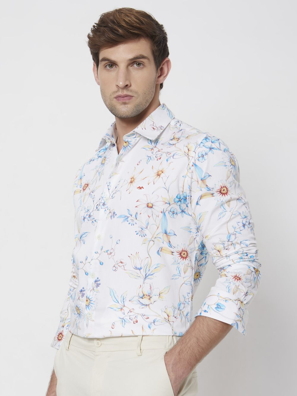 Multi Digital Print Slim Fit Casual Shirt