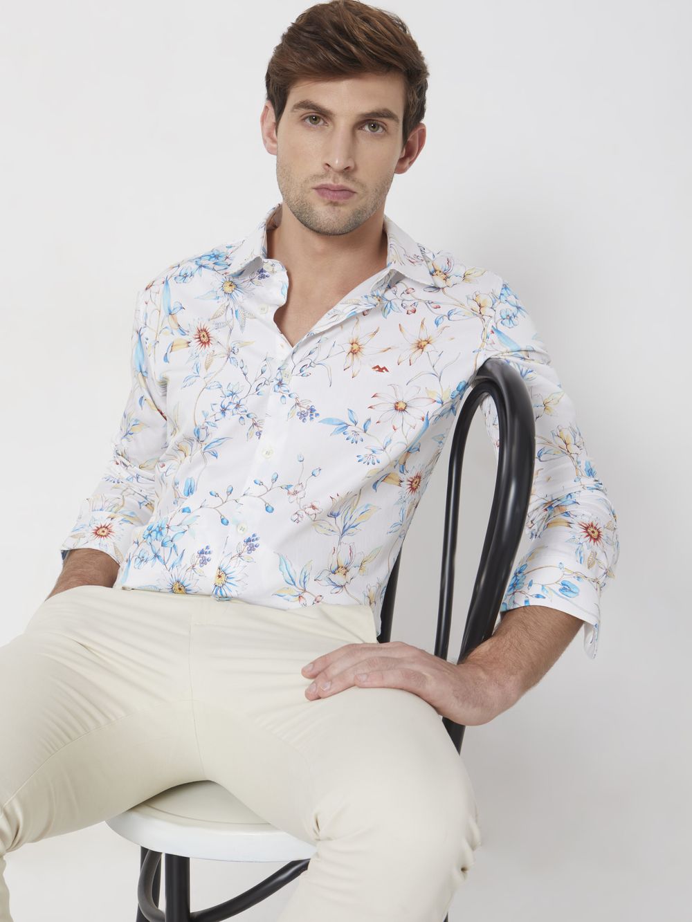 Multi Digital Print Slim Fit Casual Shirt