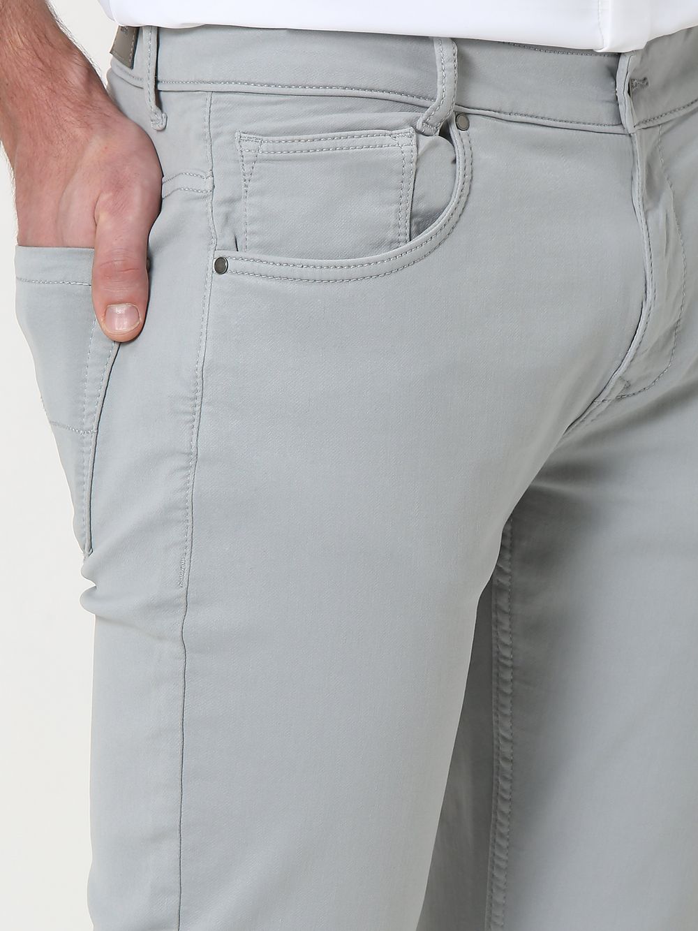 Light Grey Super Slim Fit Superstretch Coloured Jeans