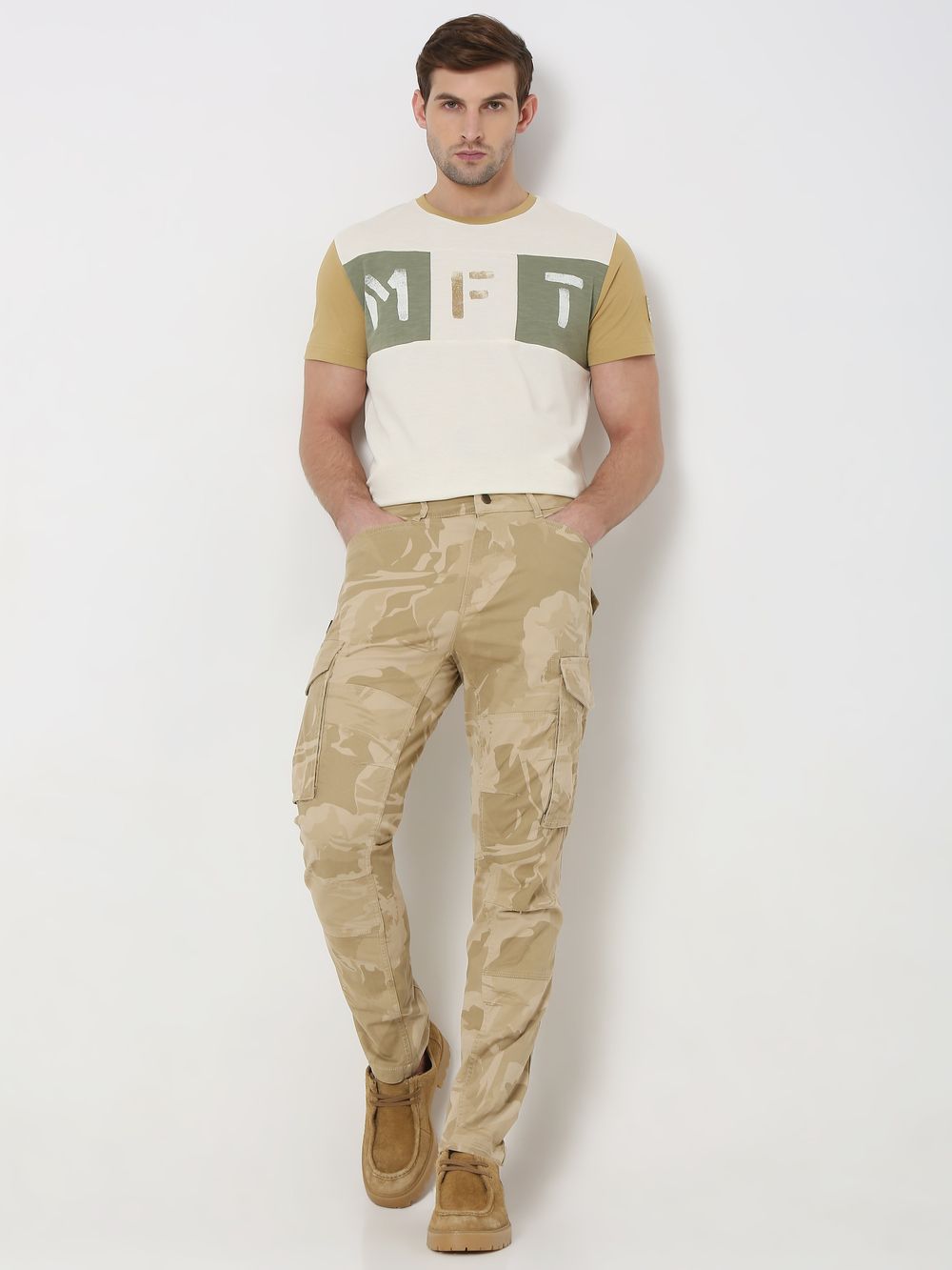 Khaki Slim Fit Cargo