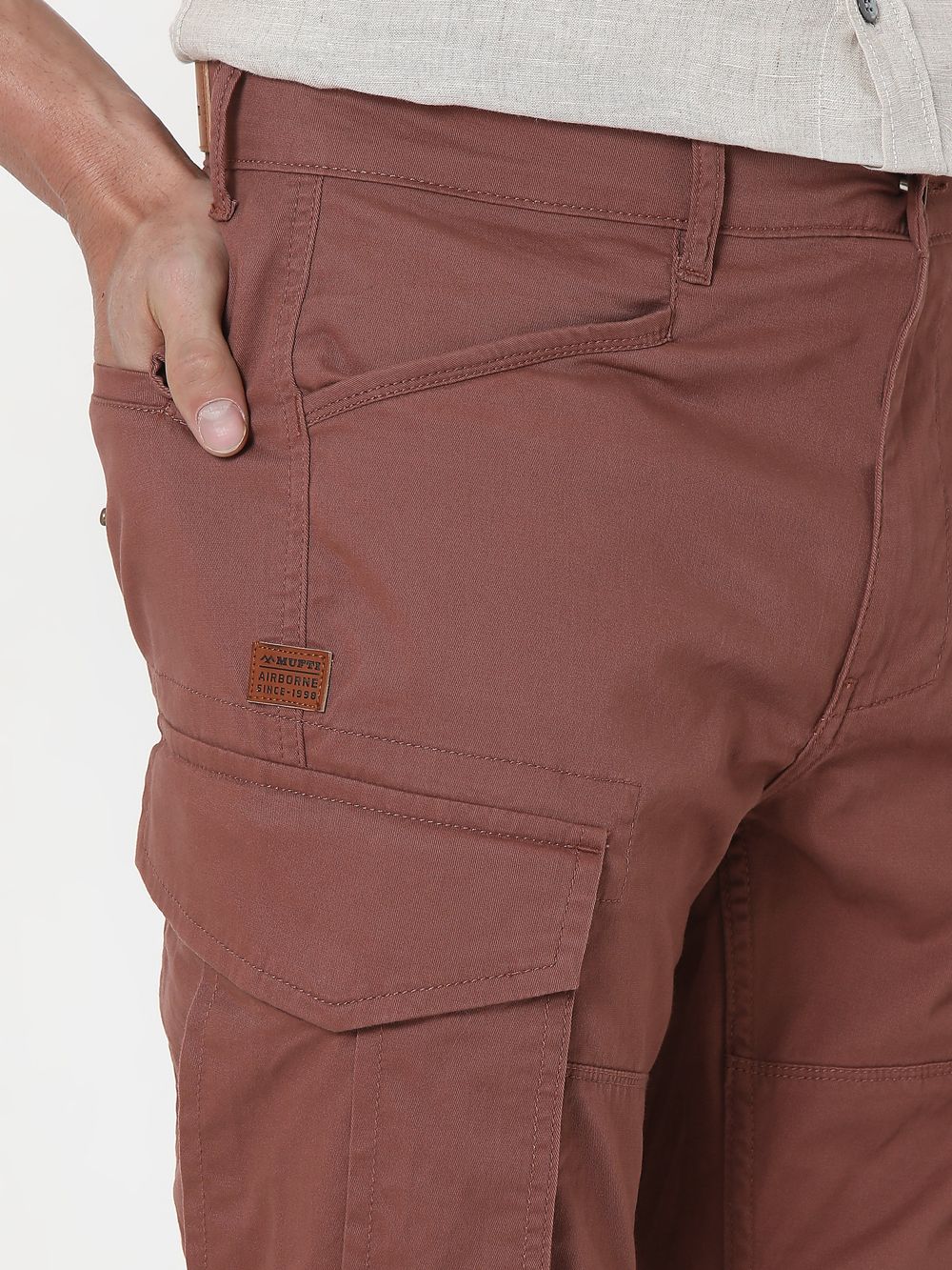 Brown Slim Fit Cargo