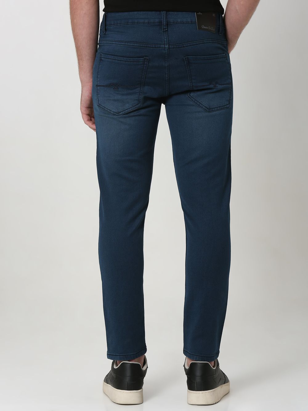 Deep Indigo Blue Ankle Length Denim Deluxe Stretch Jeans