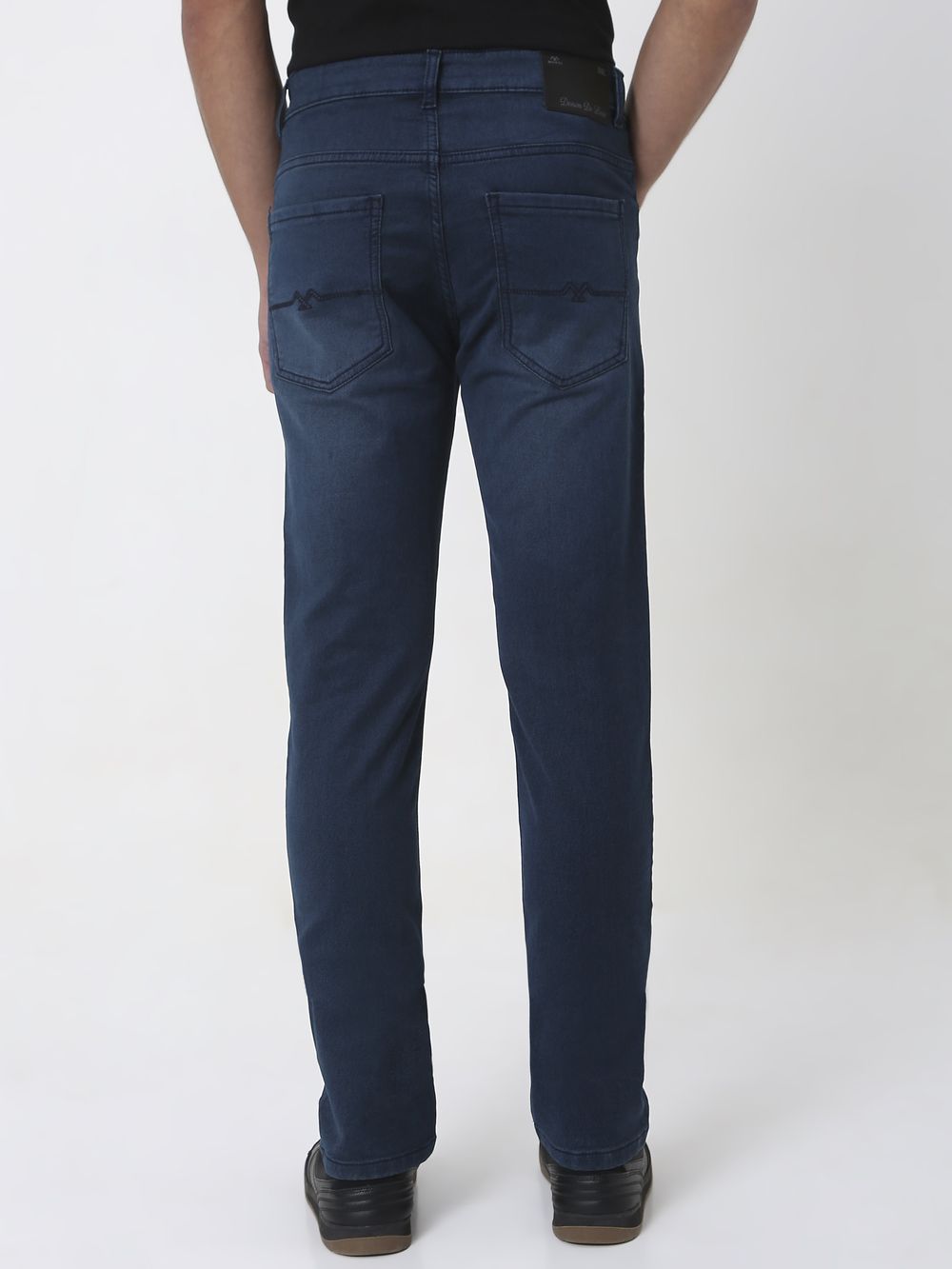 Deep Indigo Blue Narrow Fit Denim Deluxe Stretch Jeans