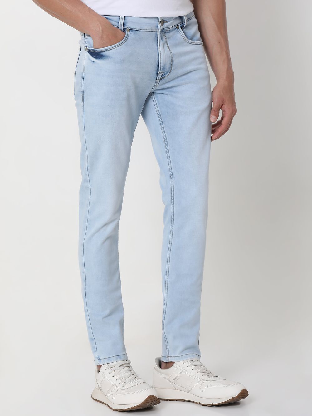 Light Blue Skinny Fit Denim Deluxe Stretch Jeans