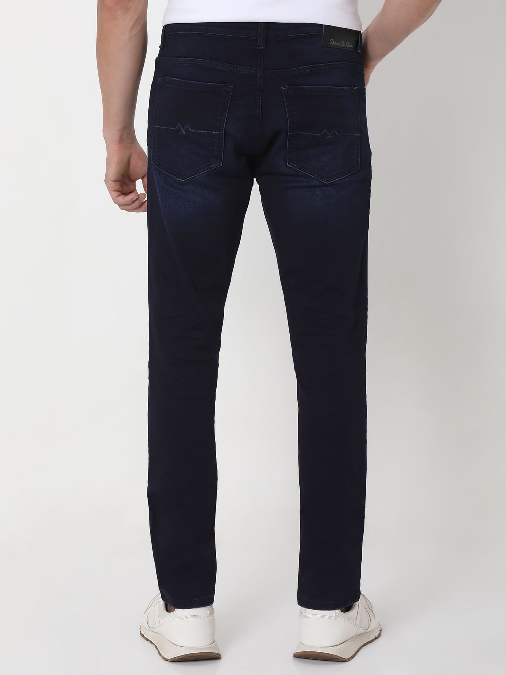 Deep Indigo Blue Skinny Fit Denim Deluxe Stretch Jeans