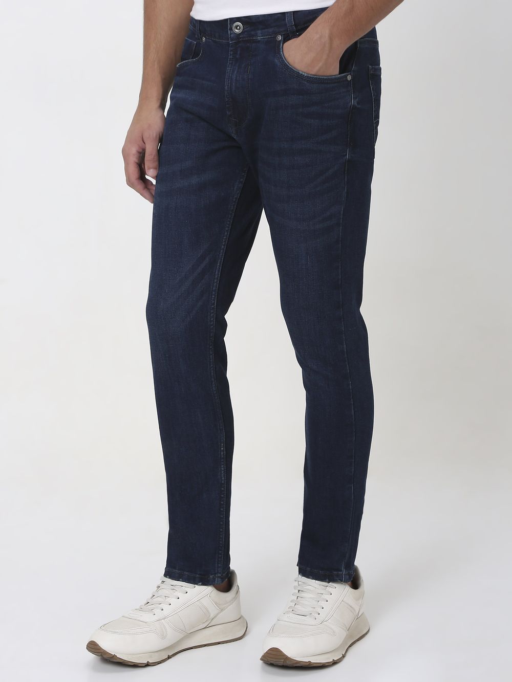Dark Indigo Blue Skinny Fit Originals Stretch Jeans