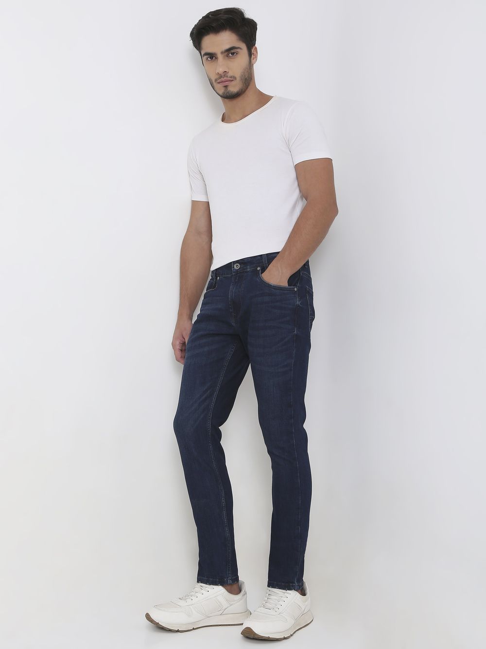 Dark Indigo Blue Skinny Fit Originals Stretch Jeans