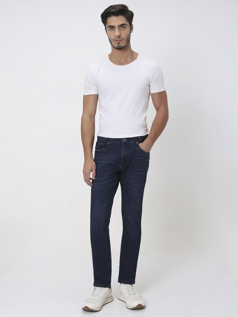 Dark Indigo Blue Skinny Fit Originals Stretch Jeans