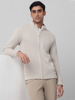 Zip Thru Cardigan Slim Fit Sweater