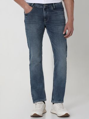 Blue Grey Super Slim Fit Denim Deluxe Stretch Jeans