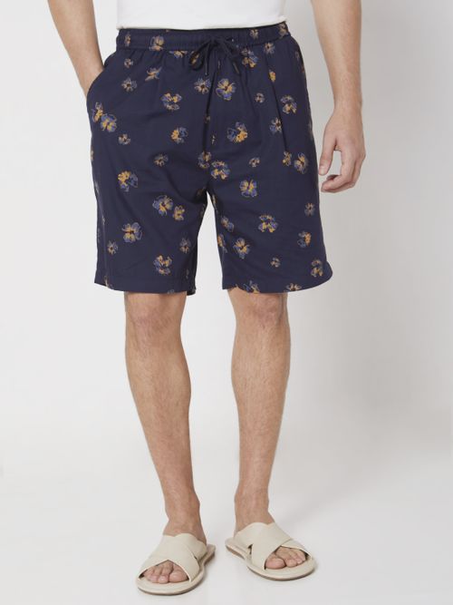 Navy Athleisure Shorts