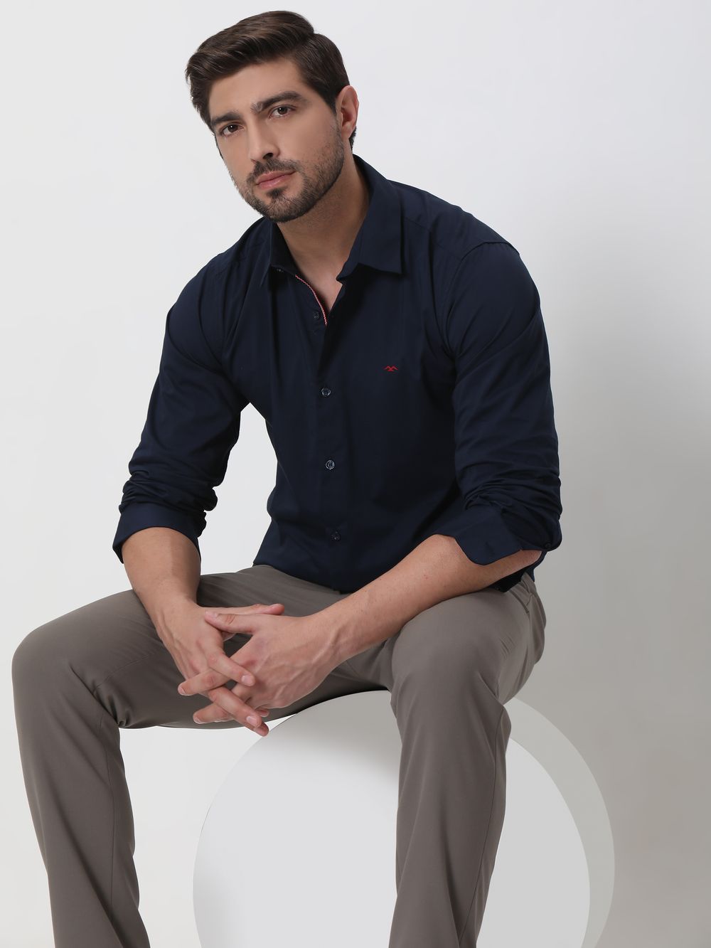 Navy Lightweight Stretch Shirt