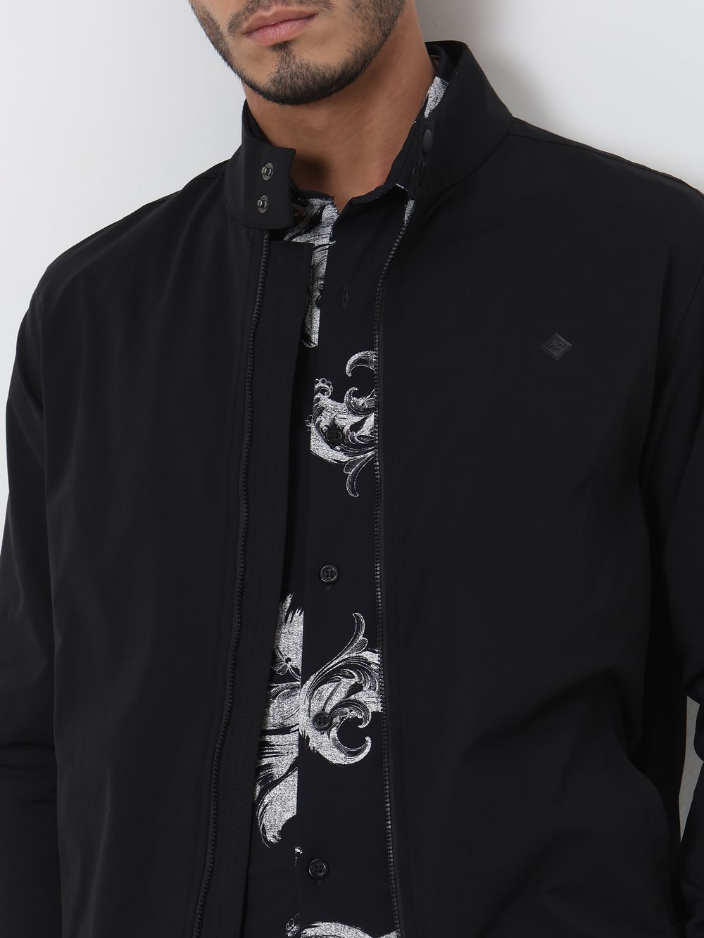 Black Lightweight Stretch Summer Jacket