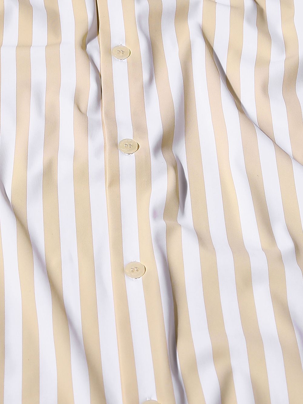 Beige Candy Stripe Slim Fit Casual Shirt