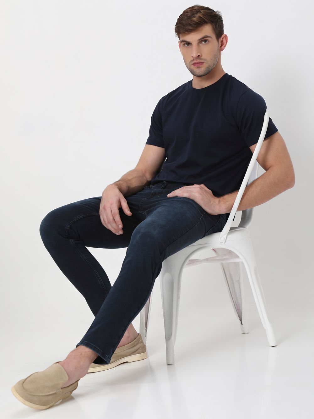 Charcoal Ankle Length Fly Weight Jeans