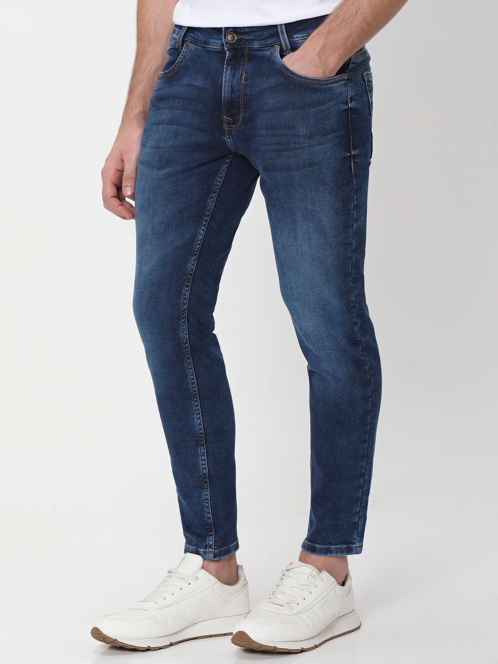 Tinted Ankle Length Fly Weight Jeans