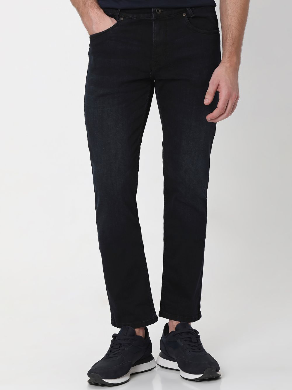 Charcoal Straight Fit Originals Stretch Jeans