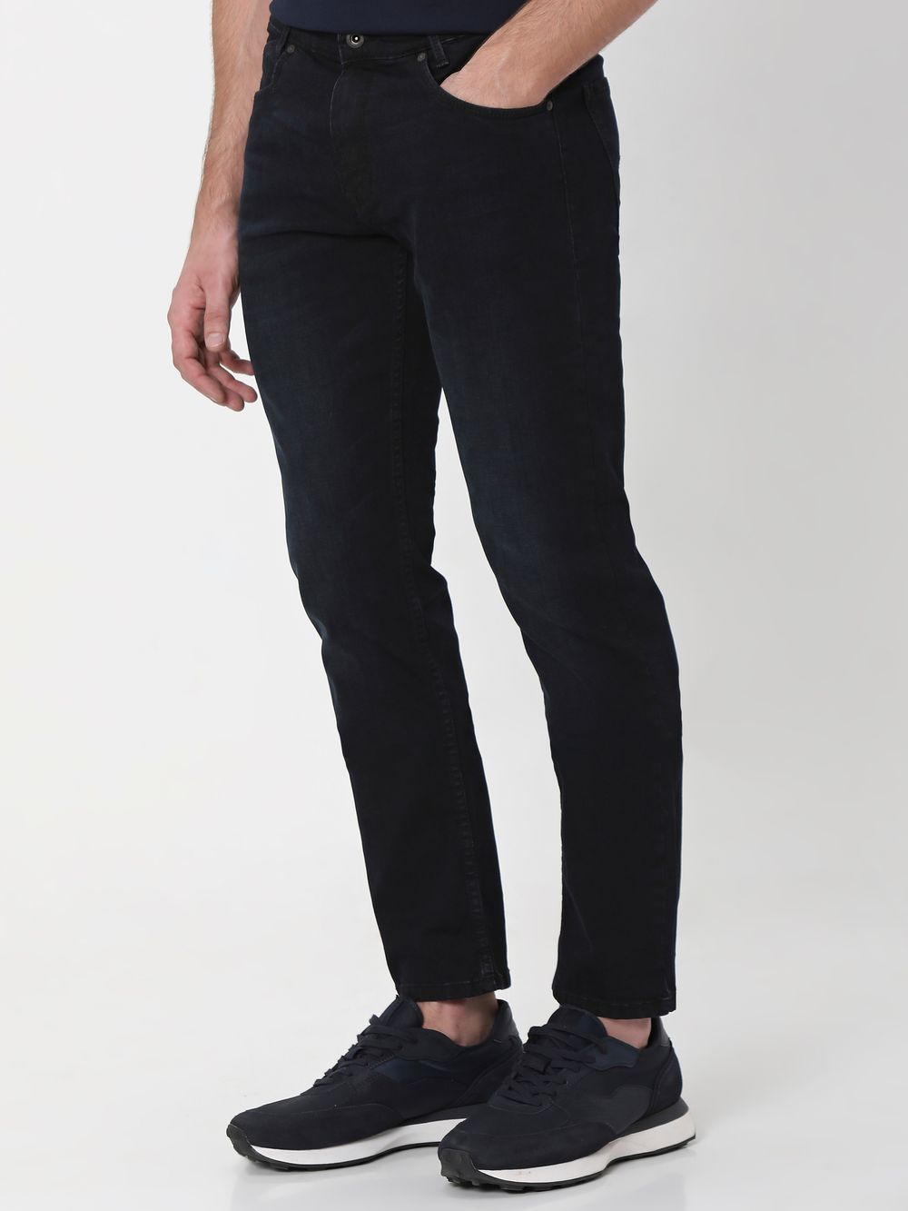 Charcoal Straight Fit Originals Stretch Jeans