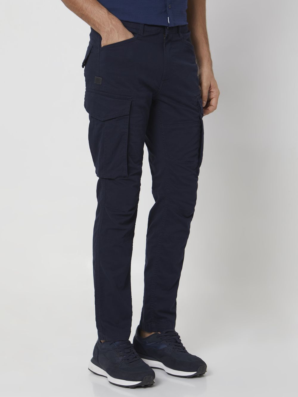 Navy Slim Fit Cargo