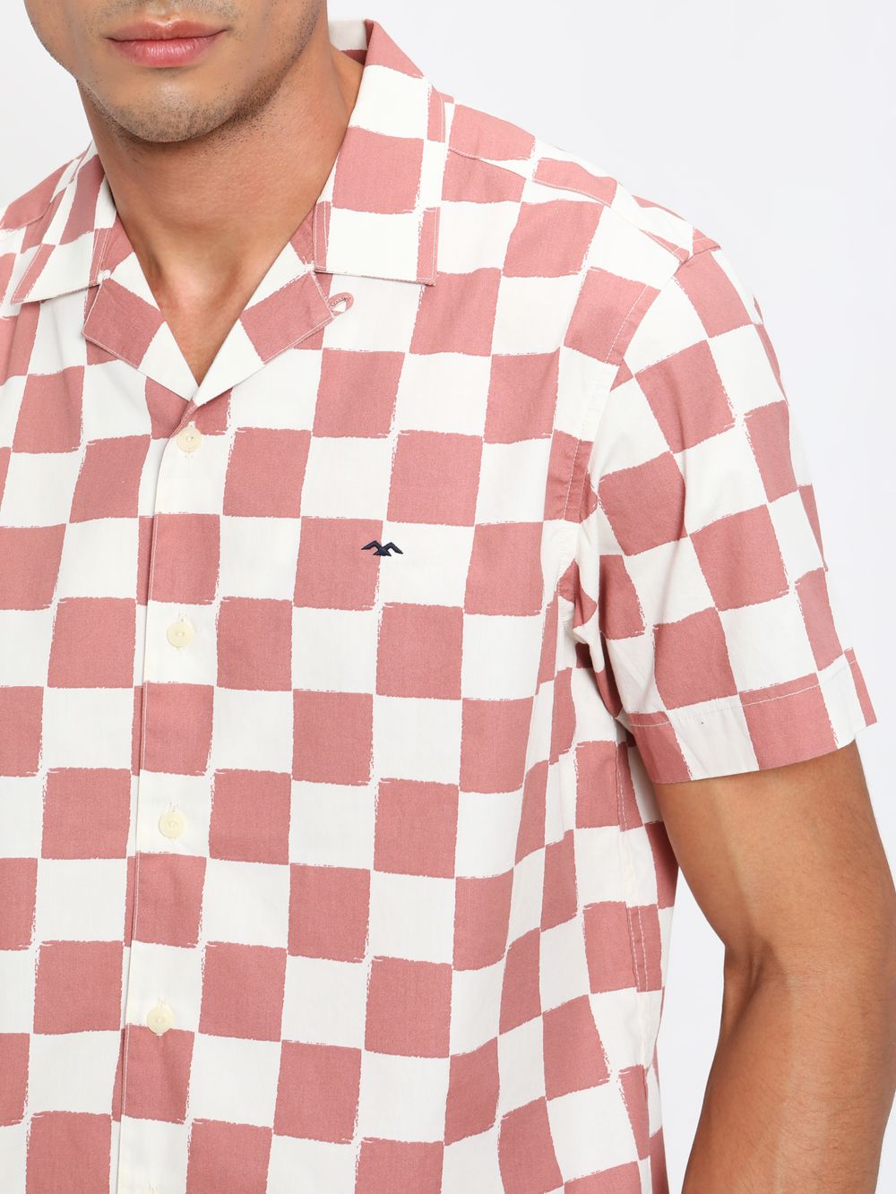 Pink Square Check Shirt