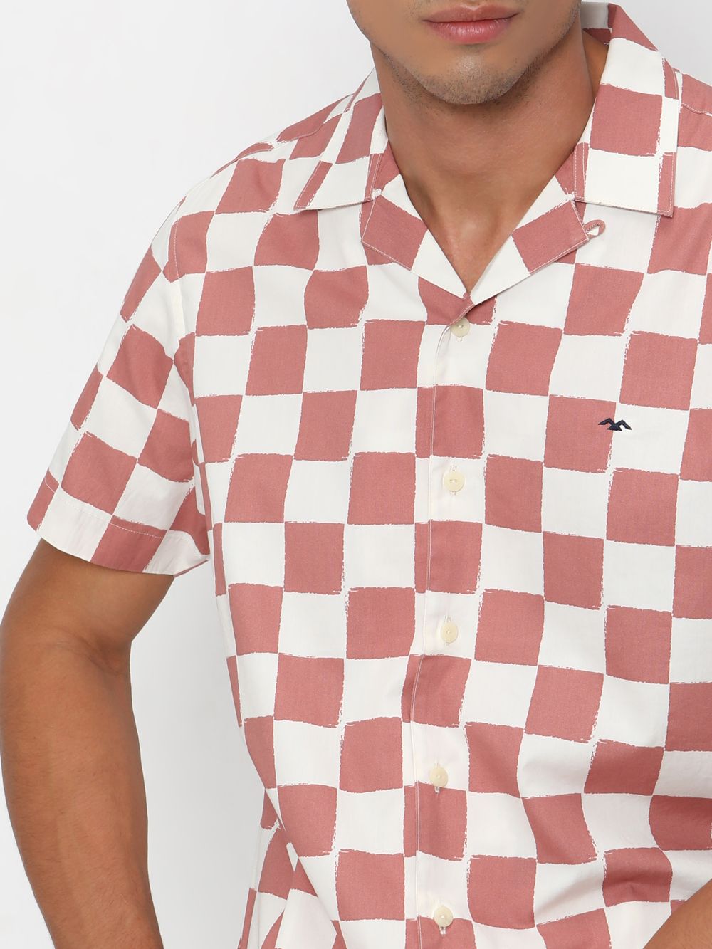 Pink Square Check Shirt