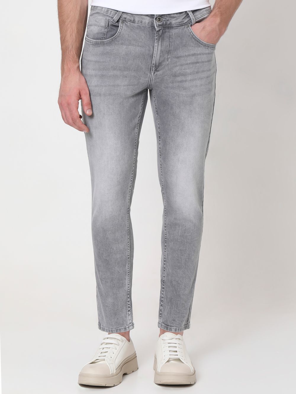 Grey Ankle Length Originals Stretch Jeans