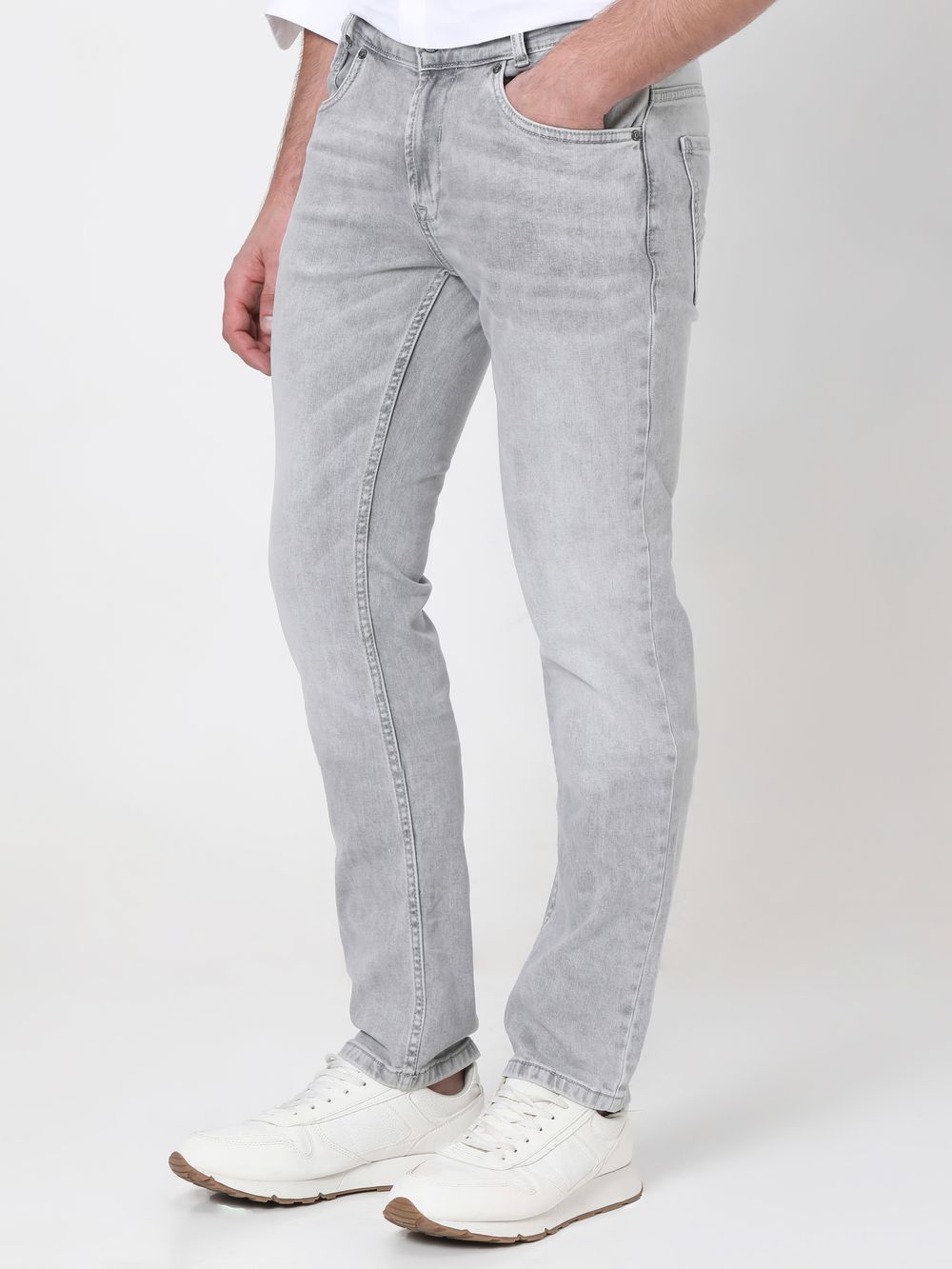 Grey Narrow Fit Originals Stretch Jeans