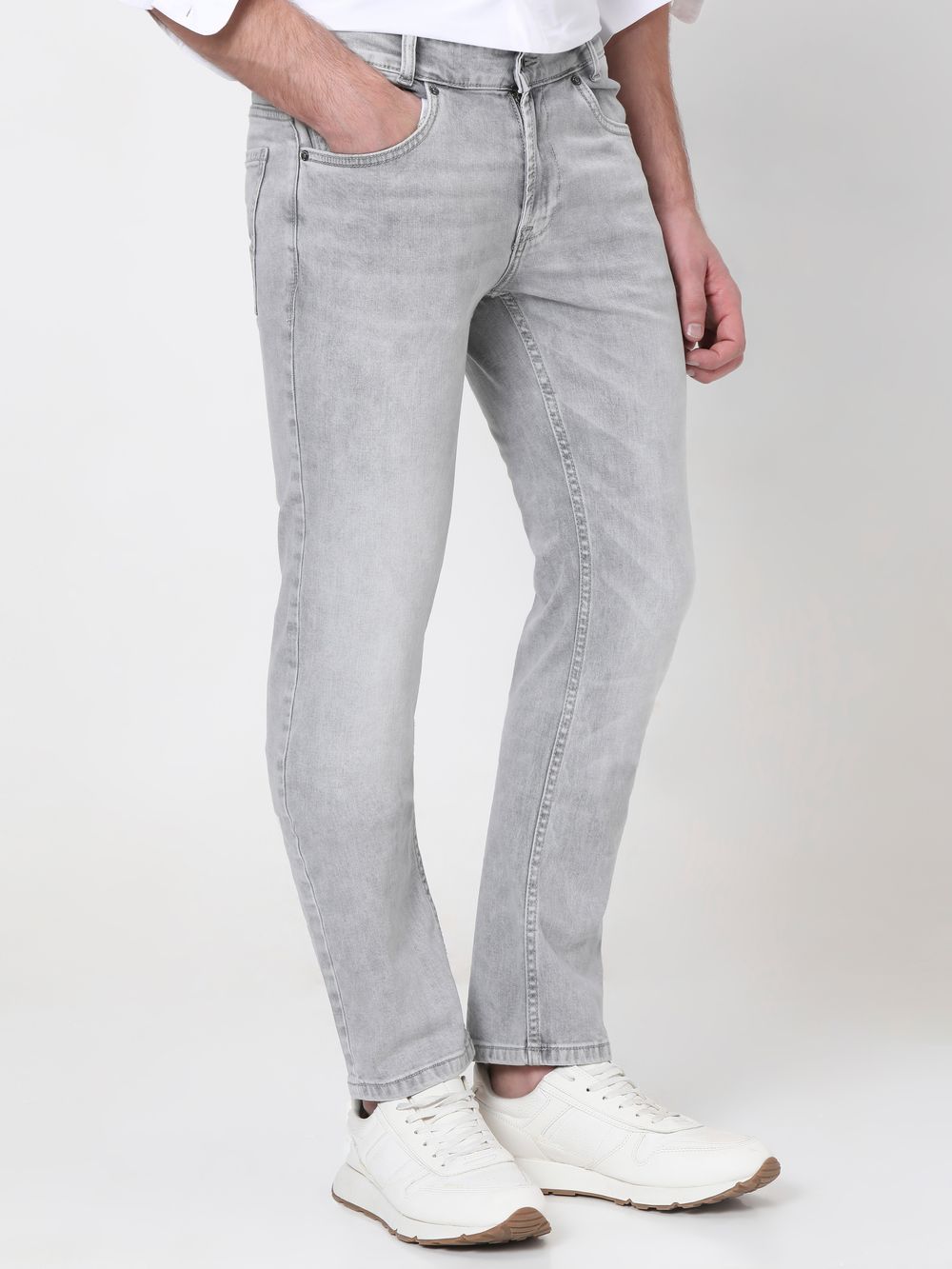 Grey Narrow Fit Originals Stretch Jeans