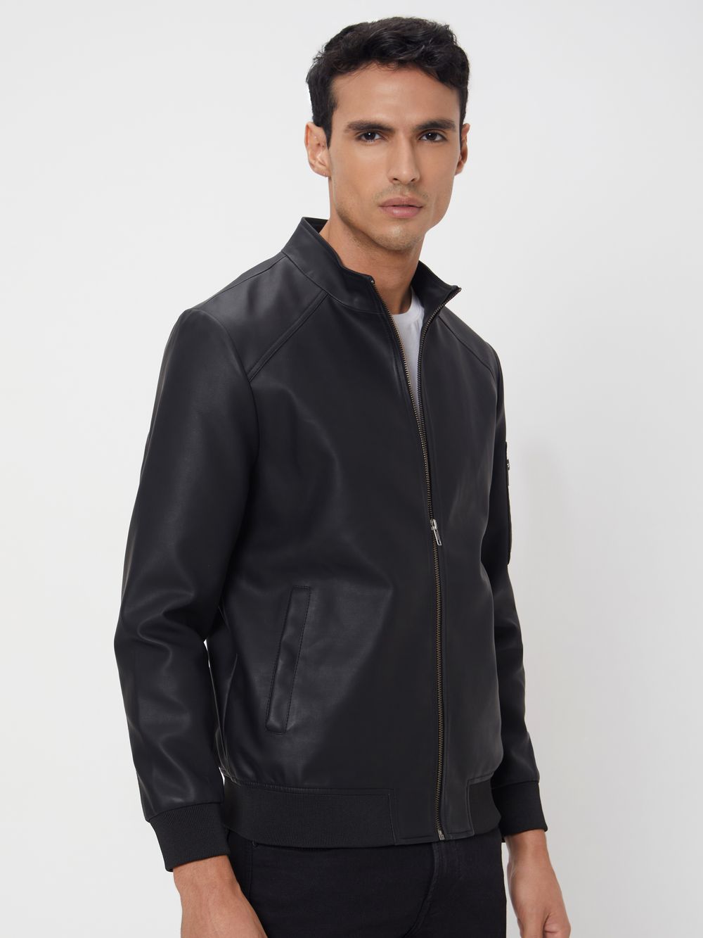 Black Full Sleeve Slim Fit Jacket