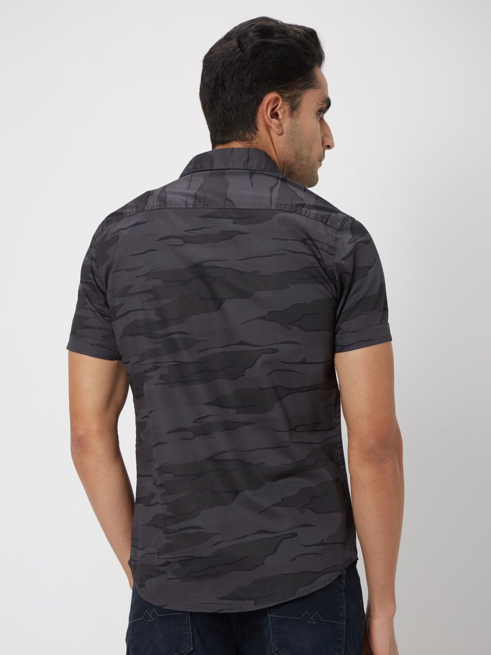 Black Camo Print Shirt