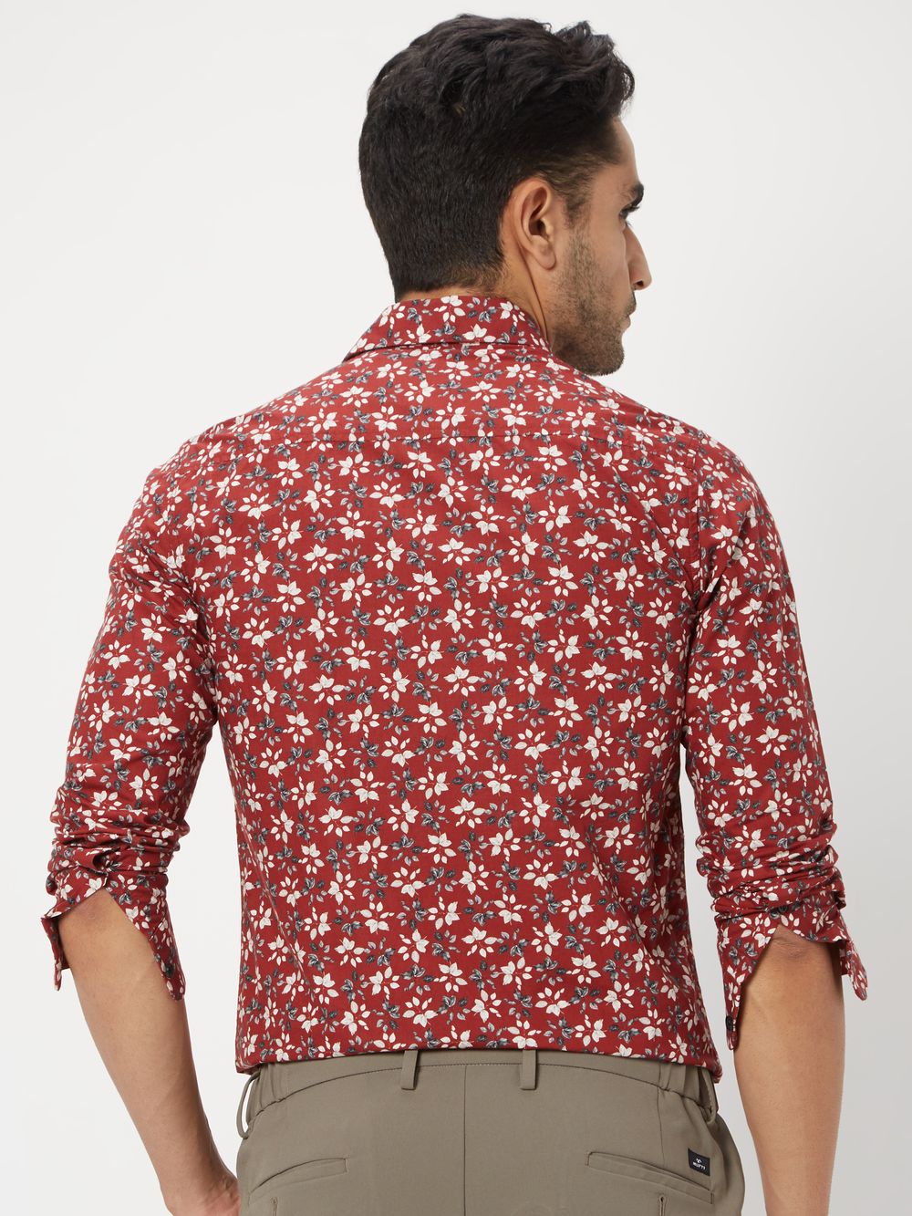 Red & Grey Digital Print Shirt