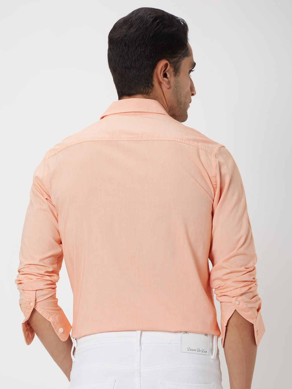 Orange Chambray Plain Shirt