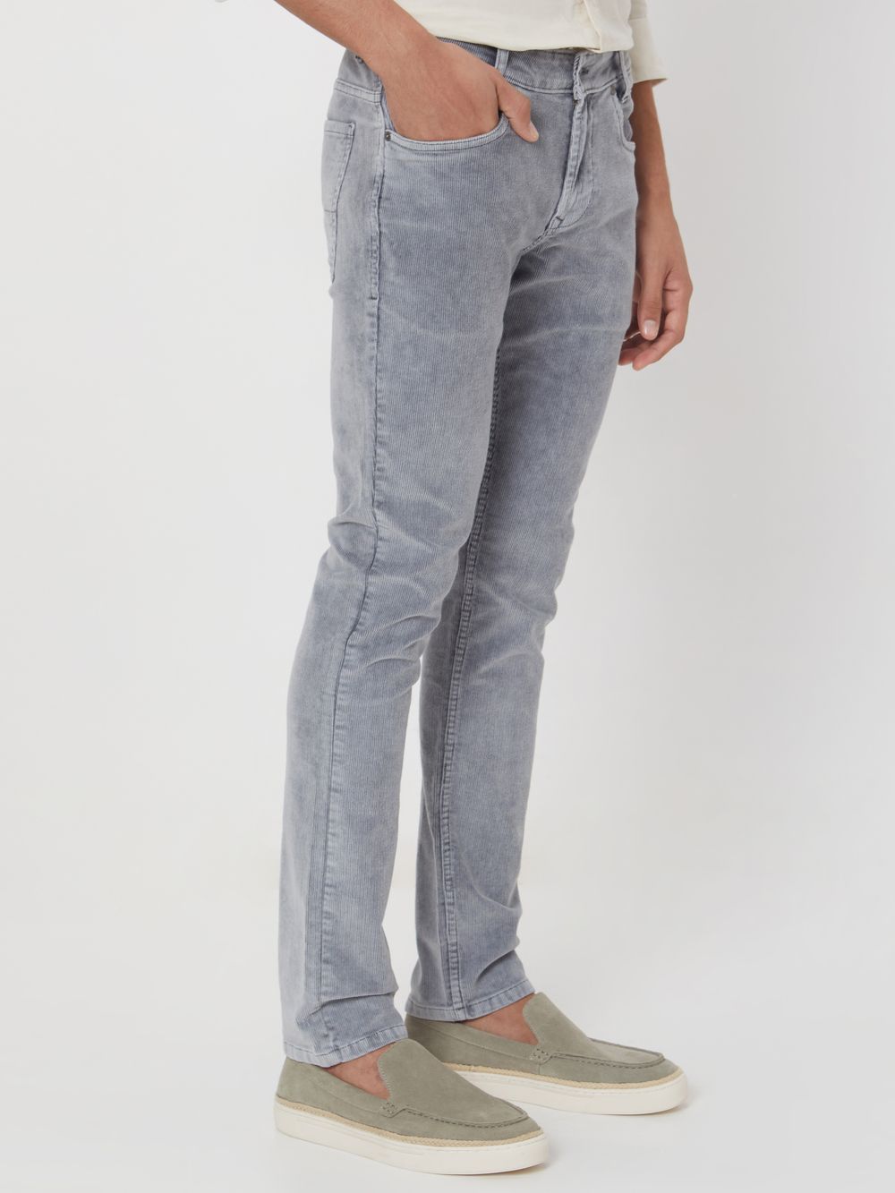 Grey Super Slim Fit Superstretch Coloured Jeans Trouser