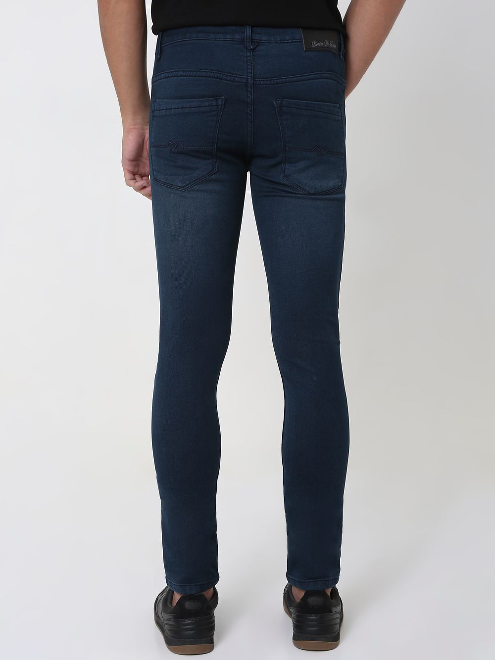 Deep Indigo Blue Skinny Fit Denim Deluxe Stretch Jeans