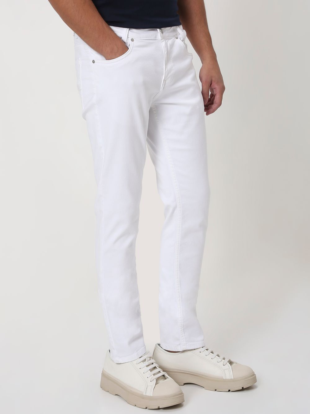 White Super Slim Fit Denim Deluxe Stretch Jeans