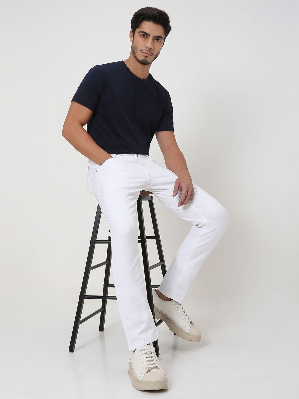 White Super Slim Fit Denim Deluxe Stretch Jeans