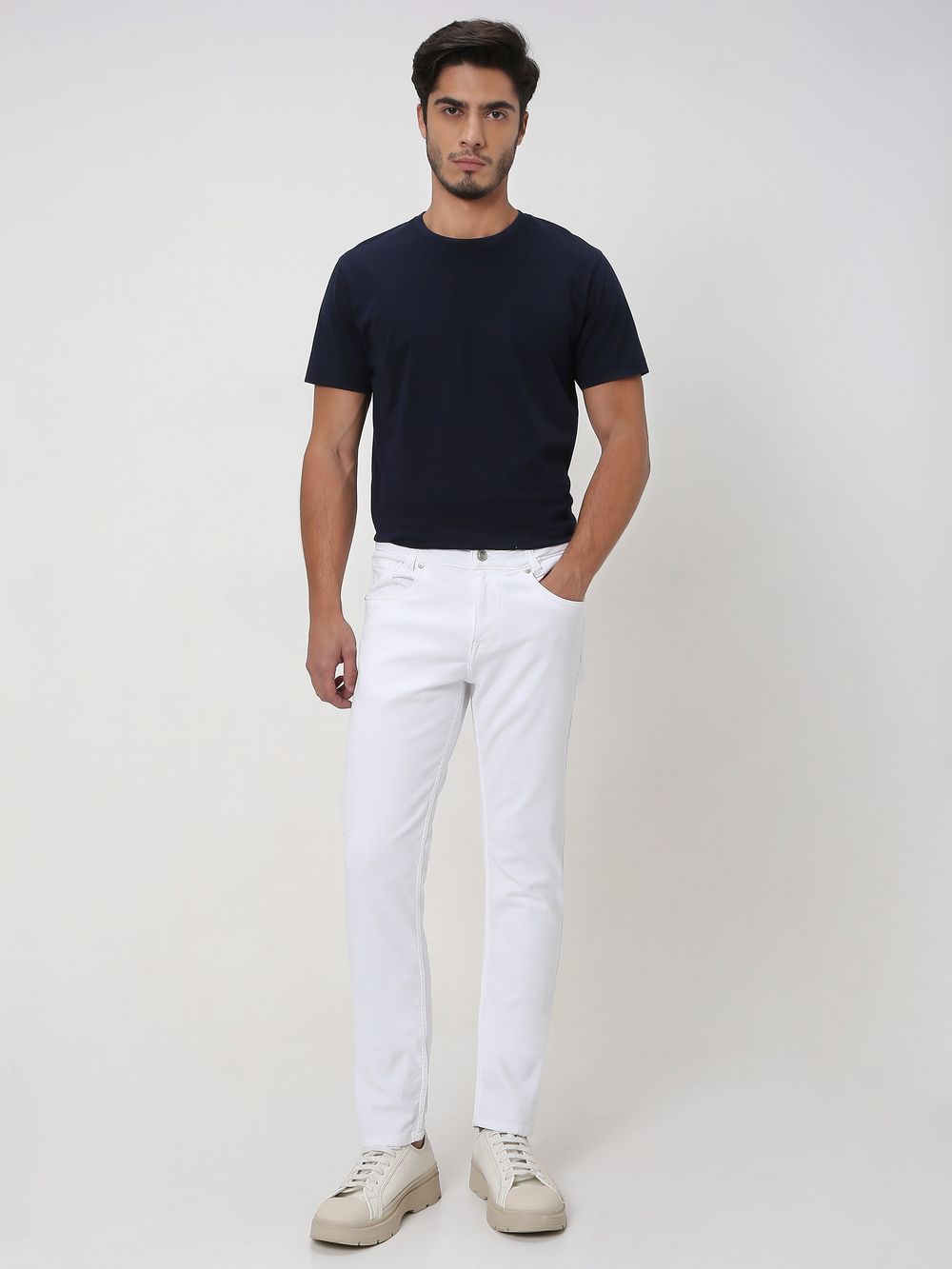 White Super Slim Fit Denim Deluxe Stretch Jeans