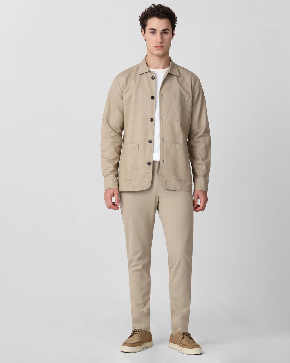 Garment Washed Stretch Cotton Tall Blazer | American Tall