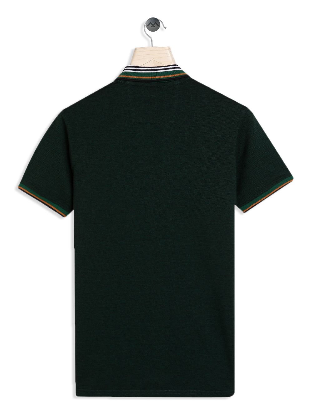 Green Contrast Collar Polo