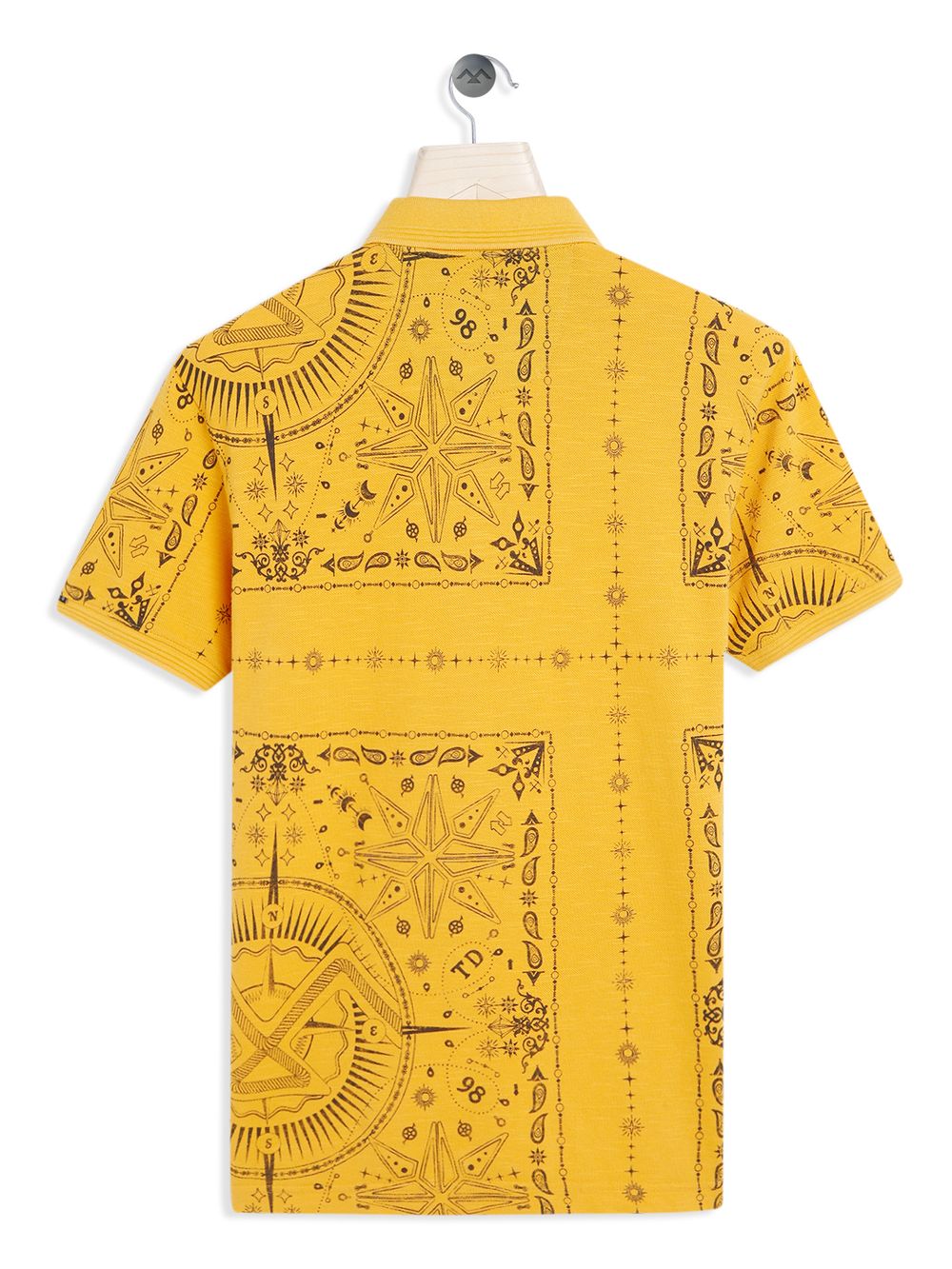 Mustard Bandana Print Polo