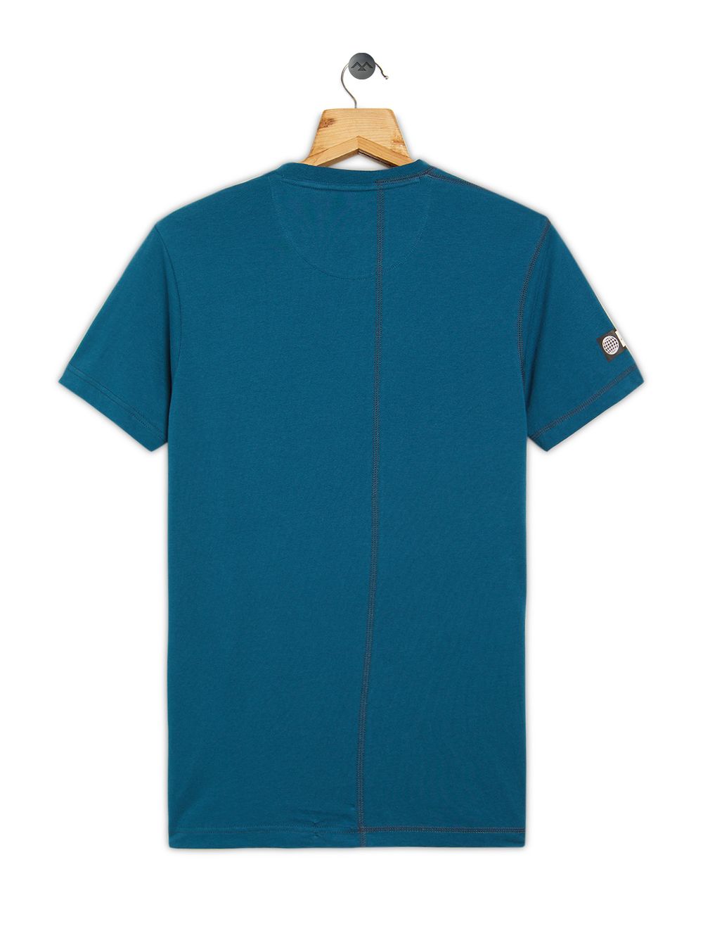 Teal Text Knitted Jersey Graphic T-Shirt