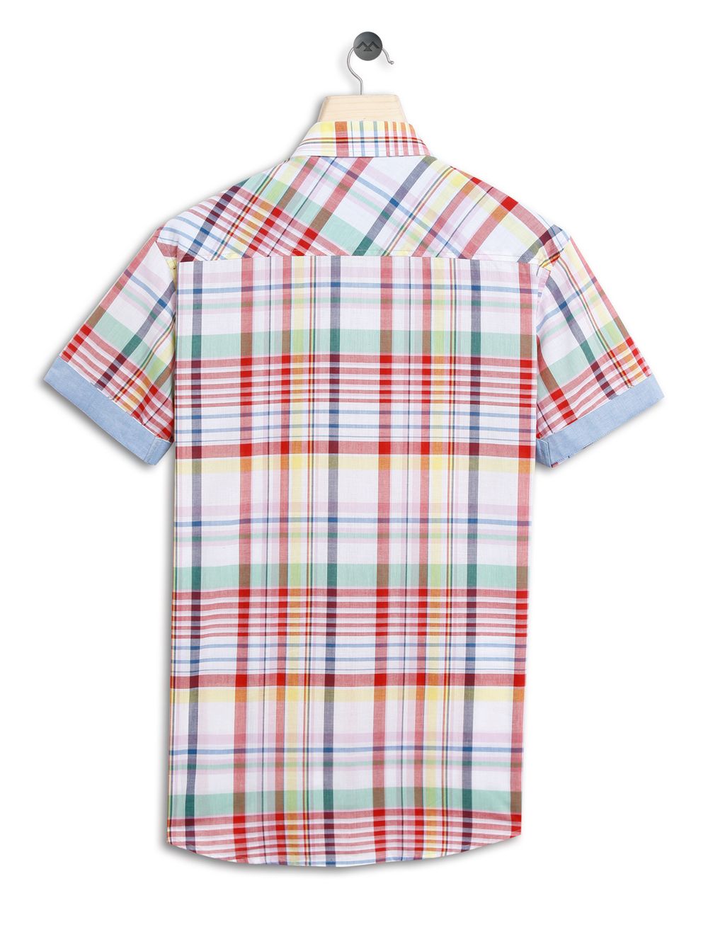 White & Multi Madras Check Shirt