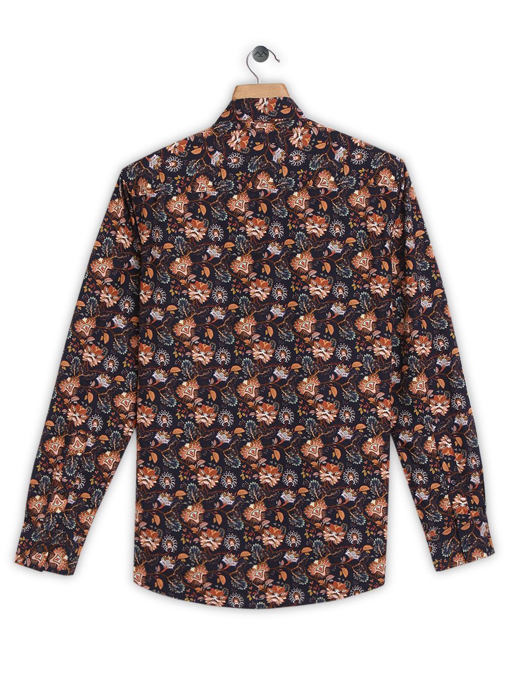 Navy & Rust Digital Print Shirt