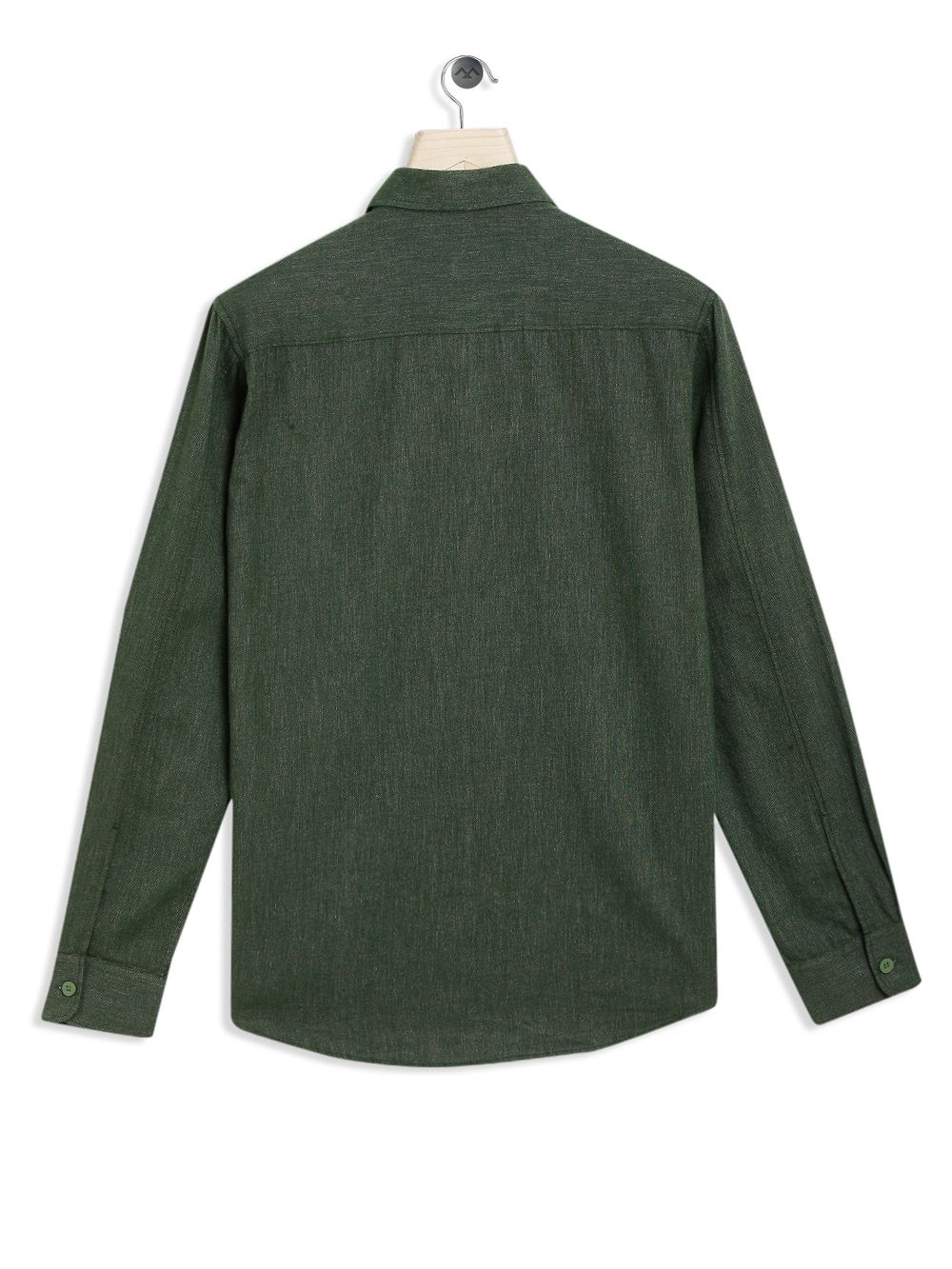 Green Slim Fit Flannel Shirt