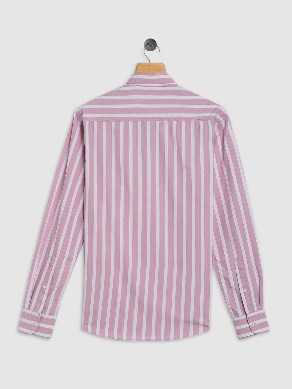 Pink & White Bengal Stripe Slim Fit Casual Shirt