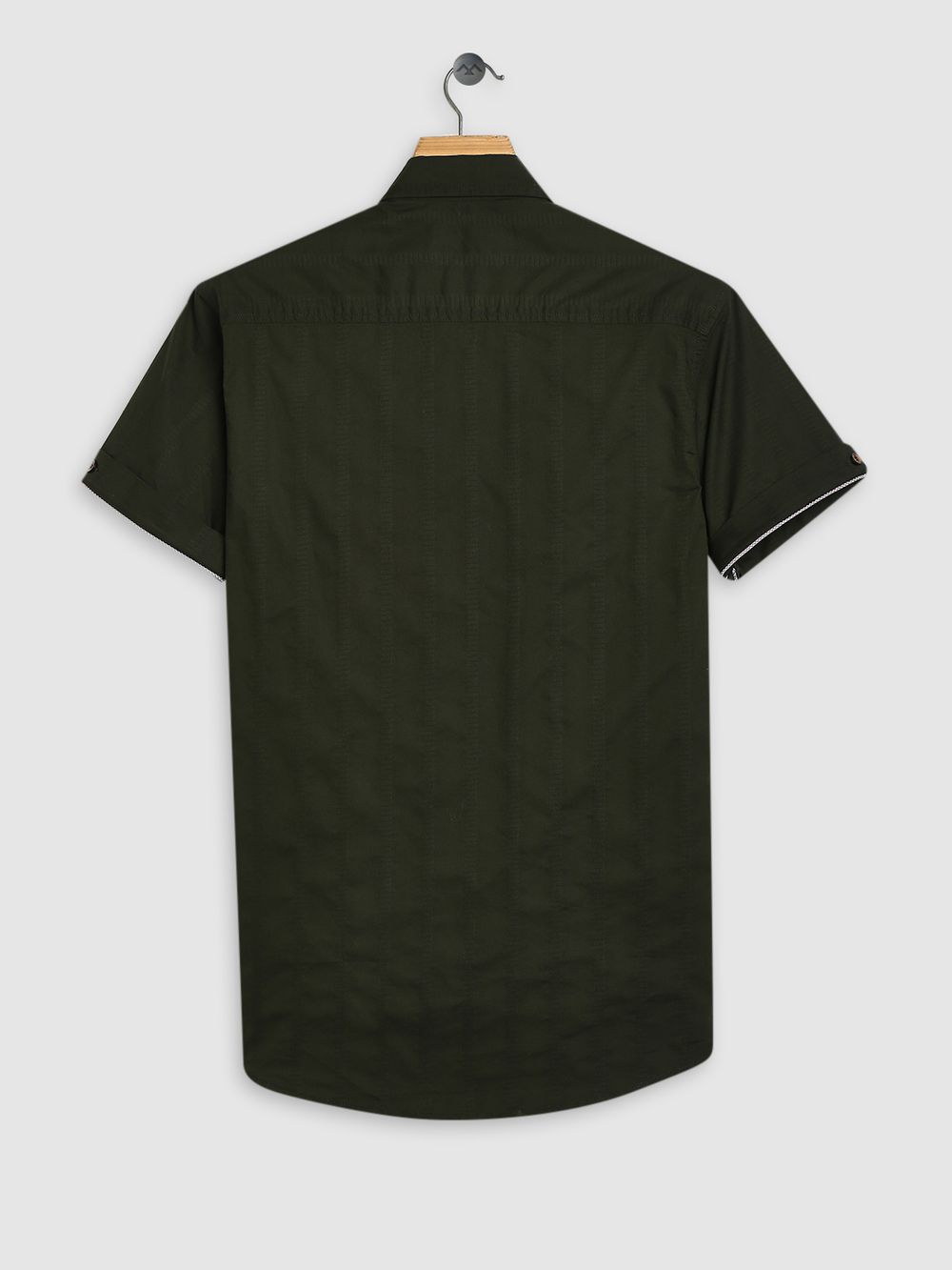 Green & Textured Dobby Shirt