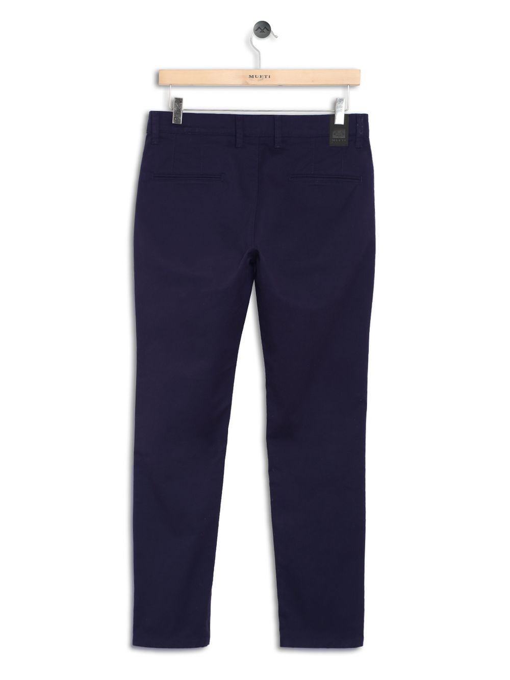 Navy Ankle Length Stretch Chinos