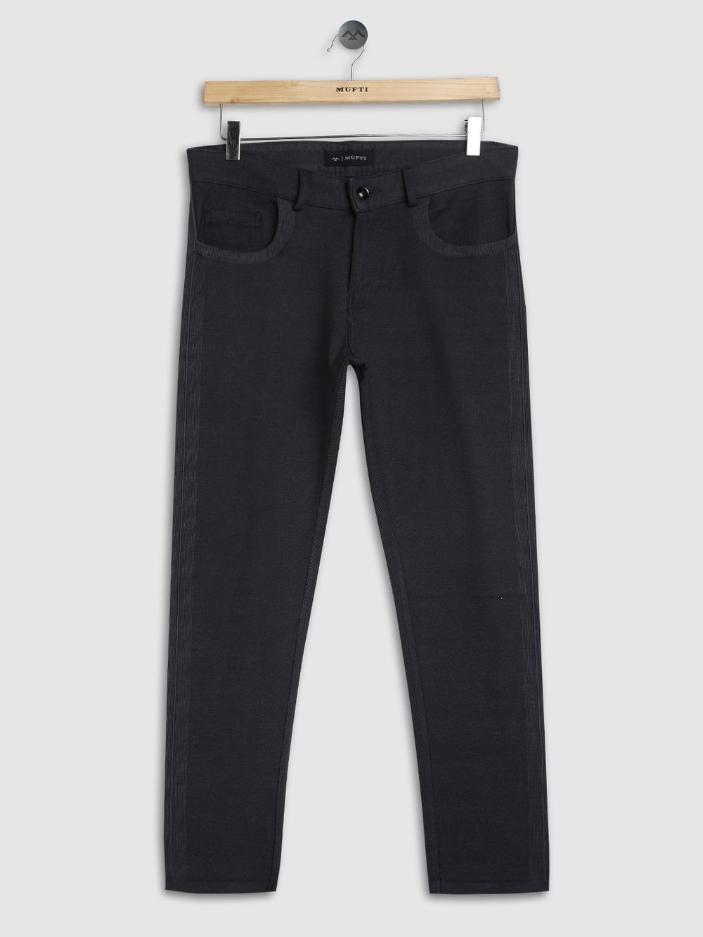 Grey Ankle Length Stretch Cotton Jeans