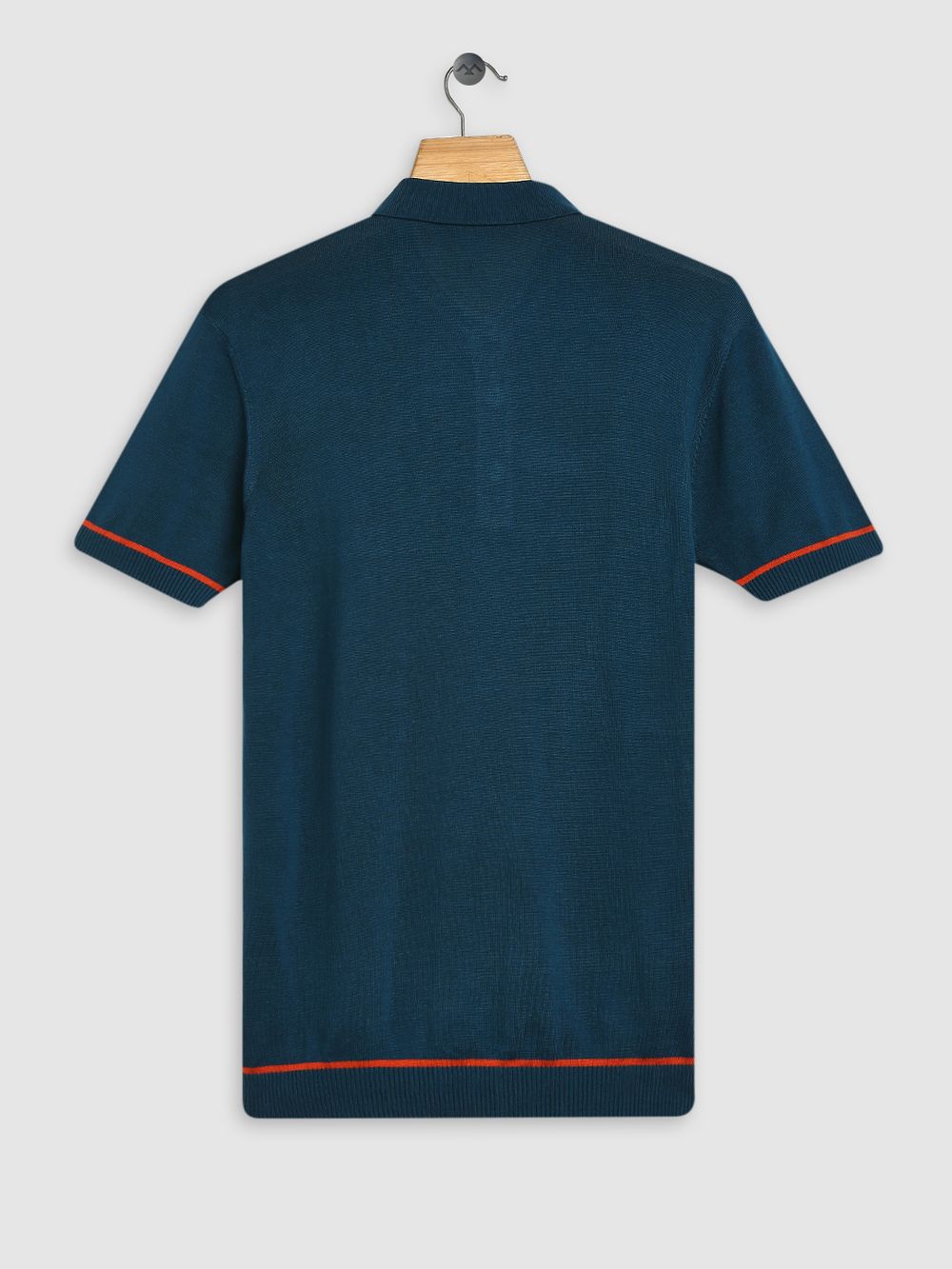 Teal Solid Flatknit Polo