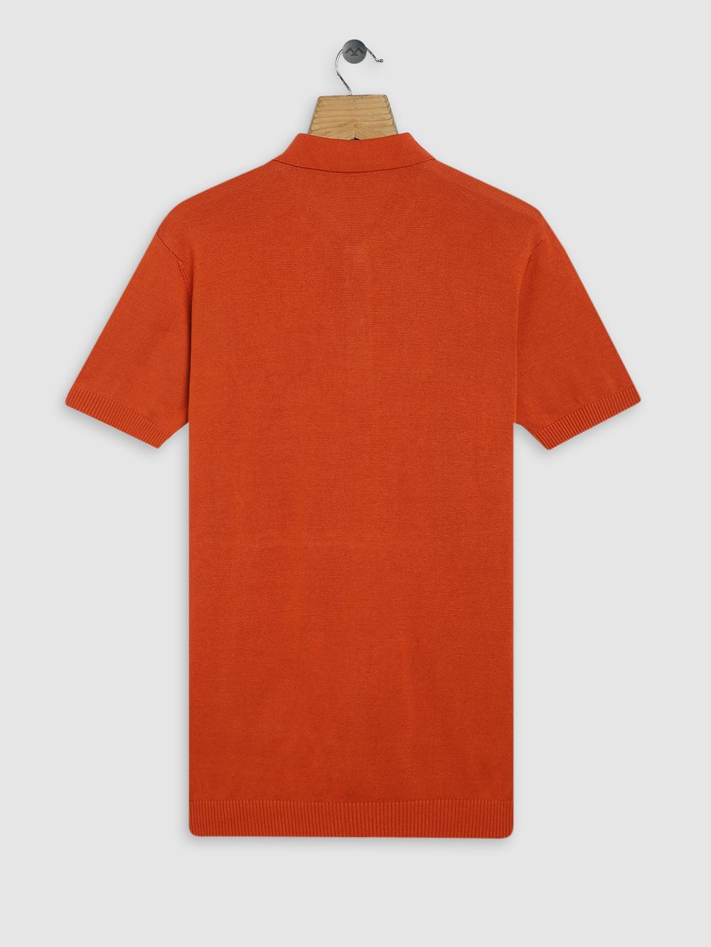 Rust Solid Flatknit Polo